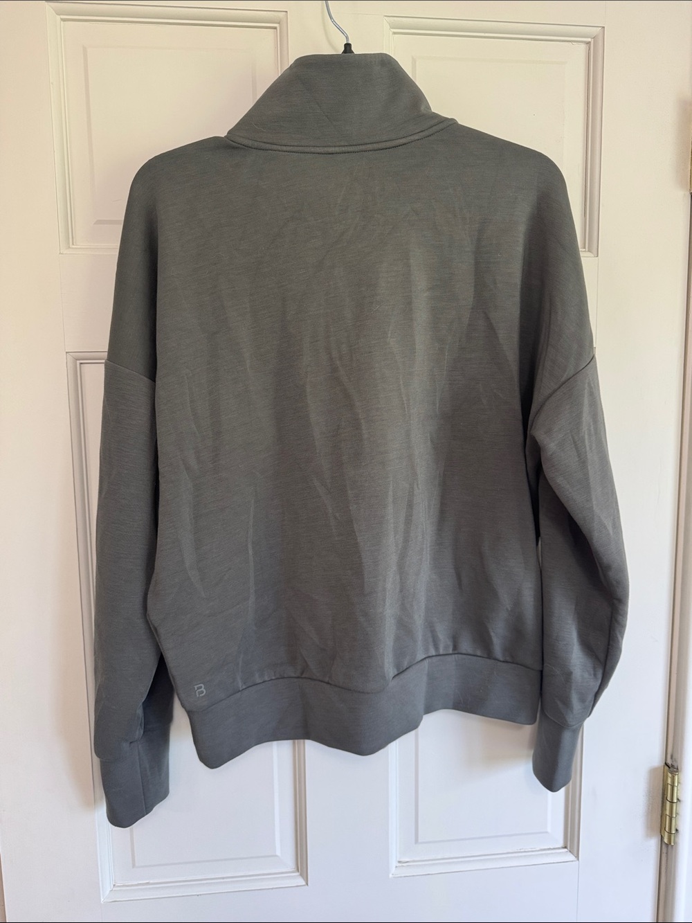 BYLT Women’s Gray Zip-Neck Pullover - Picture 6 of 7
